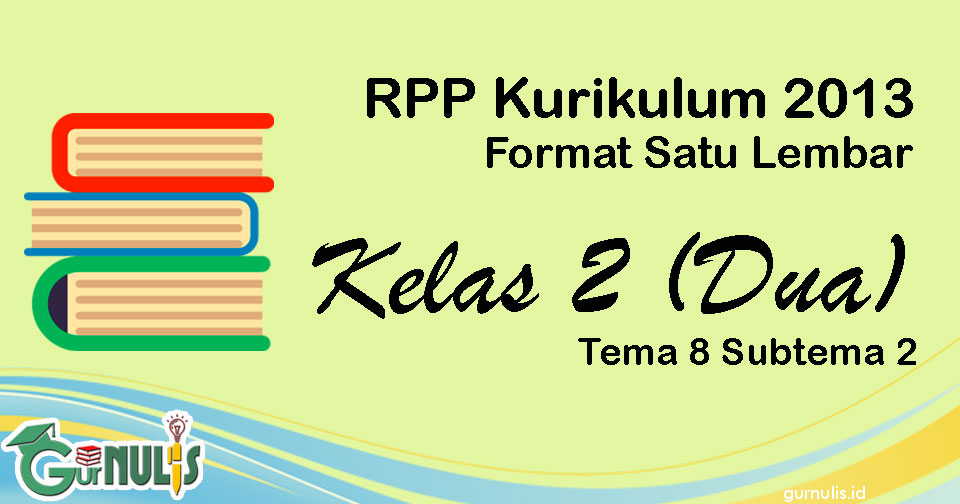 RPP Satu Lembar Kurikulum 2013 Kelas 2 Tema 8 Subtema 2 - www.gurnulis.id