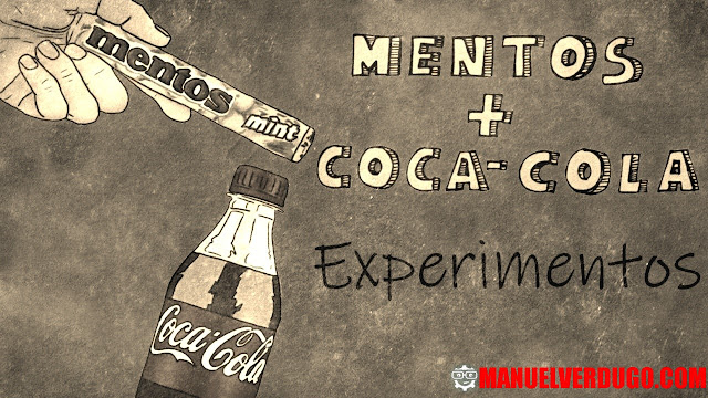 Paquete de mentos con coca cola