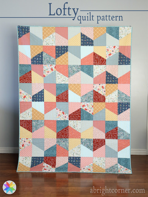 Lofty quilt pattern by Andy Knowlton of A Bright Corner - a fat quarter pattern in four sizes