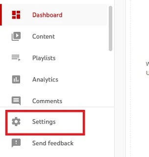 YouTube Studio Settings