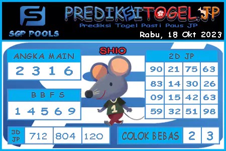 Prediksi Togel Singapura JP Rabu 18 Oktober 2023