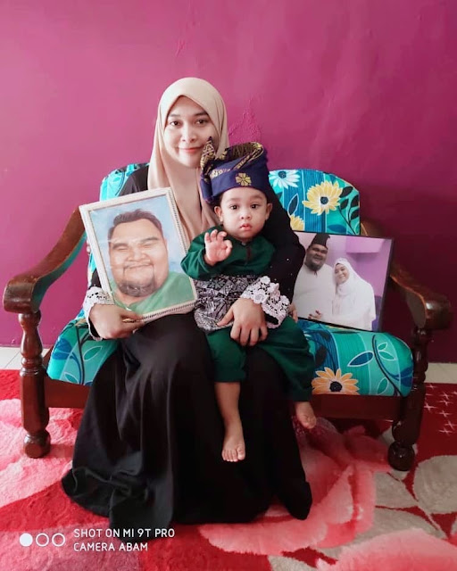 Nor Hidayah, balu arwah Abam Boce bersama anak