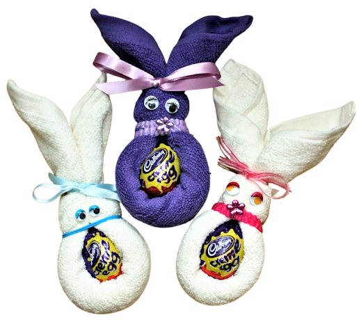 Face-Cloth Easter Bunnies