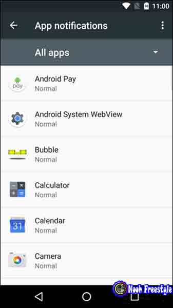 أغلق إشعار Android 6 (Marshmallow)
