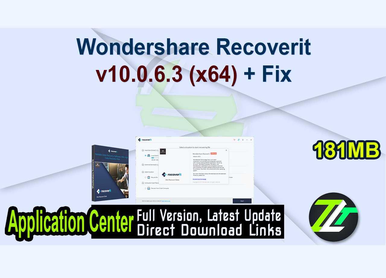 Wondershare Recoverit v10.0.6.3 (x64) + Fix