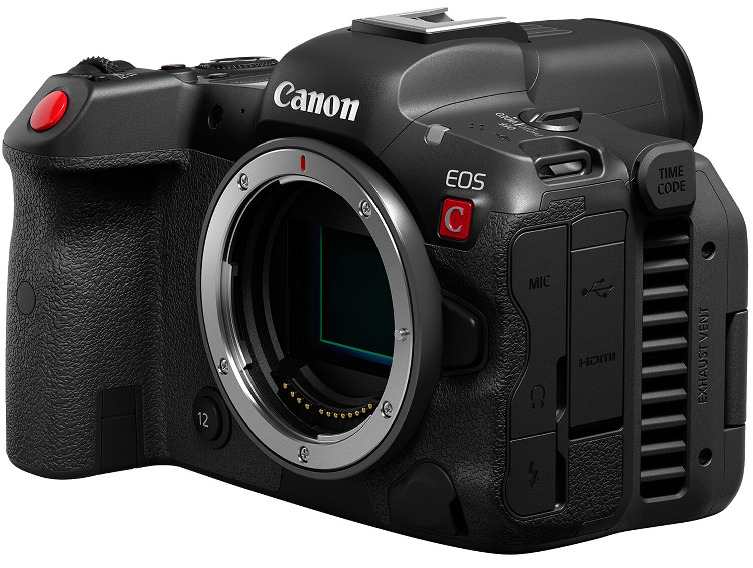 Canon EOS R5C, вид сбоку
