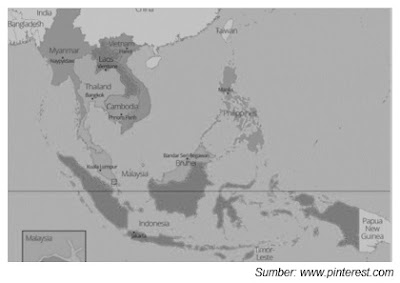 Salah satu ciri geografis negara-negara asean adalah berbentuk kepulauan yang terpisah-pisah disebut