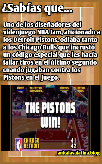 ¿Sabías que, Curiosidades  Easter Egg en videojuego NBA Jam contra los Chicago Bulls