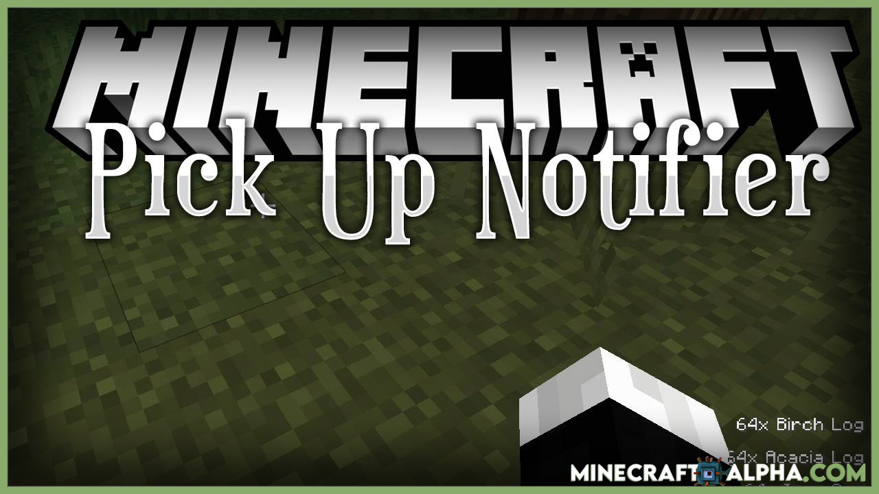 Minecraft Pick Up Notifier Mod 1.17.1