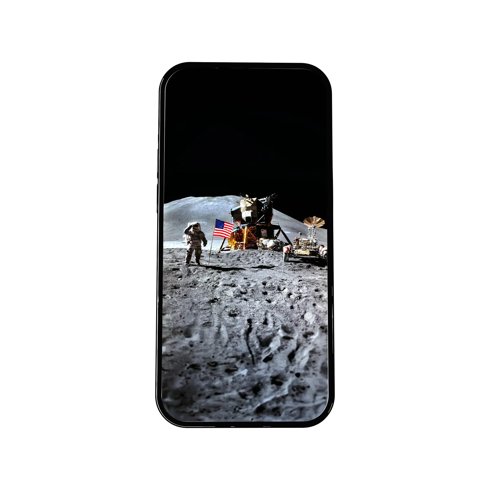 رجل في القمر خلفية 4K ايفون