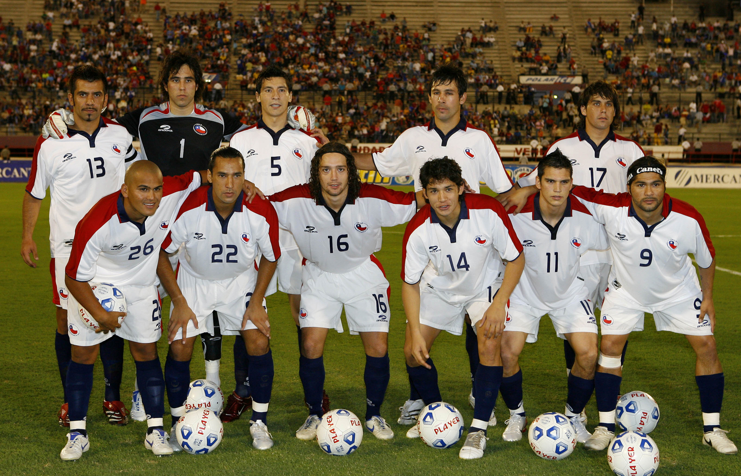 Formación de Chile ante Venezuela, amistoso disputado el 7 de febrero de 2007