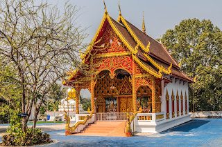 Wat Phra That Mae Yen is in the mountains close to Pai