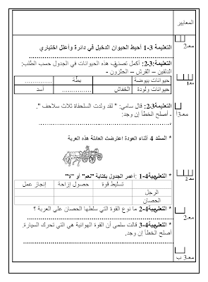 تقييم ايقاظ علمي سنة ثالثة ابتدائي الثلاثي الثاني, تحميل امتحان إيقاظ علمي pdf, تقييمات إيقاظ علمي سنة ثالثة, بتمارين إيقاظ علمي سنة ثالثة أساسي