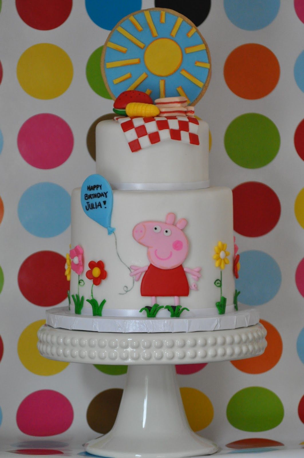 peppa pig birthday cake