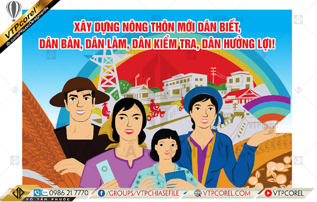 Pano cổ động xây dựng Nông thôn mới