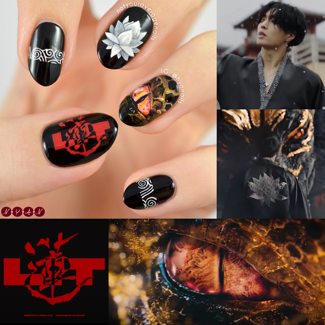 EXO LAY Lit Nails