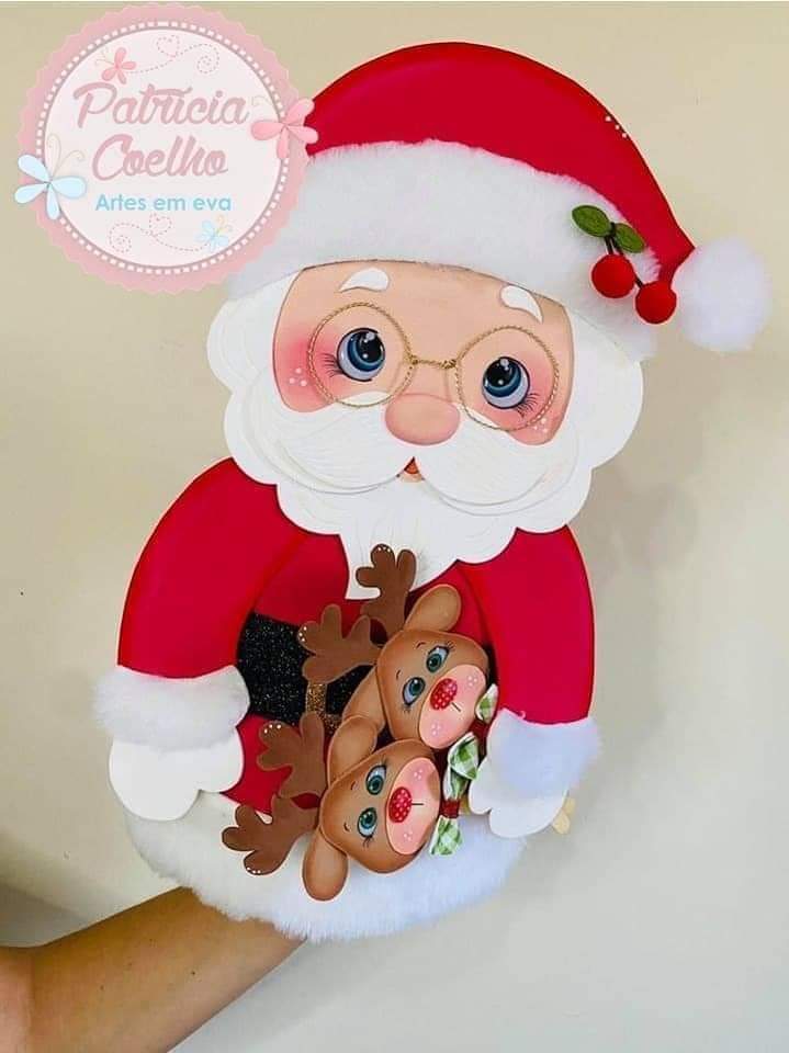 Papai Noel lembrancinha de natal porta bombom com molde para imprimir - Ver  e Fazer