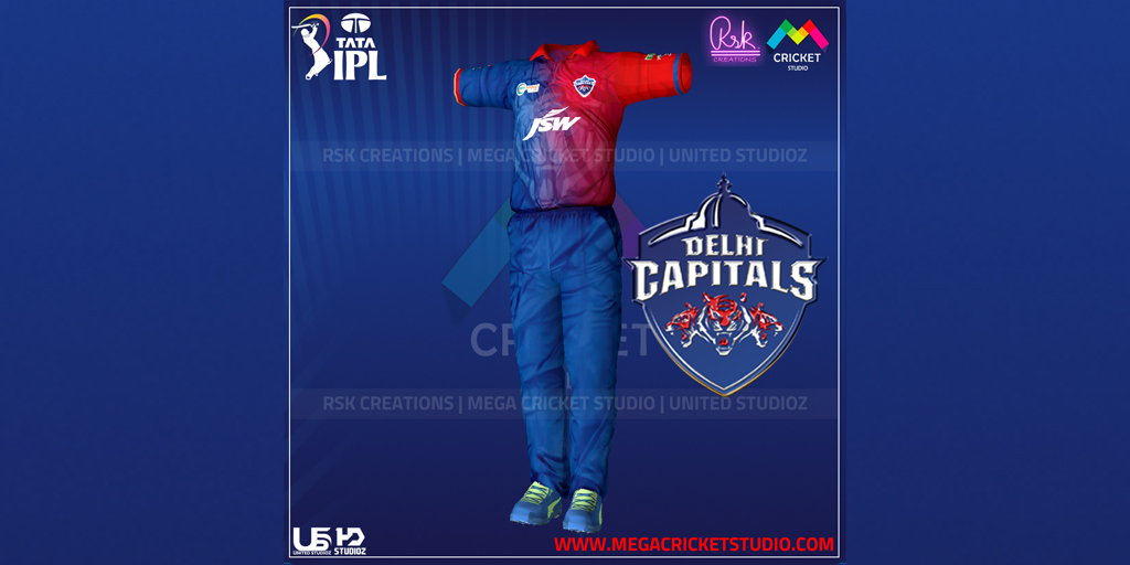 Delhi Capitals 2022 HD Kit for EA Sports Cricket 07