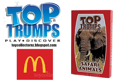 Safari Animals Pack McDonalds Top Trumps Happy Meal Toys 2022 Australia and New Zealand