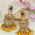 Meenakari jhumka earrings