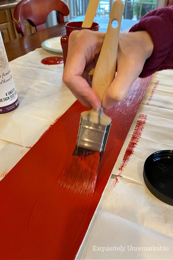 Painting A Board Red