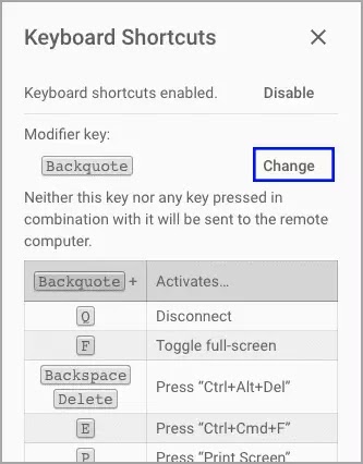 modifier key-change