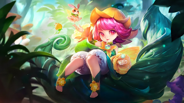 chang'e floral elfo special skin wallpaper hd mobile legends