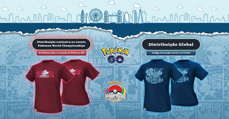 Camiseta do Participante do Campeonato Mundial de 2022 Pokémon GO