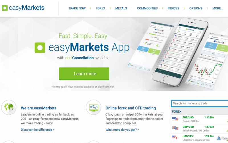 Đánh giá sàn giao dịch easymarket: Sản phẩm giao dịch