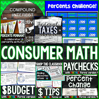 Consumer Math Activities Bundle