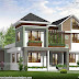 2105 sq-ft 4 bedroom mixed roof house plan