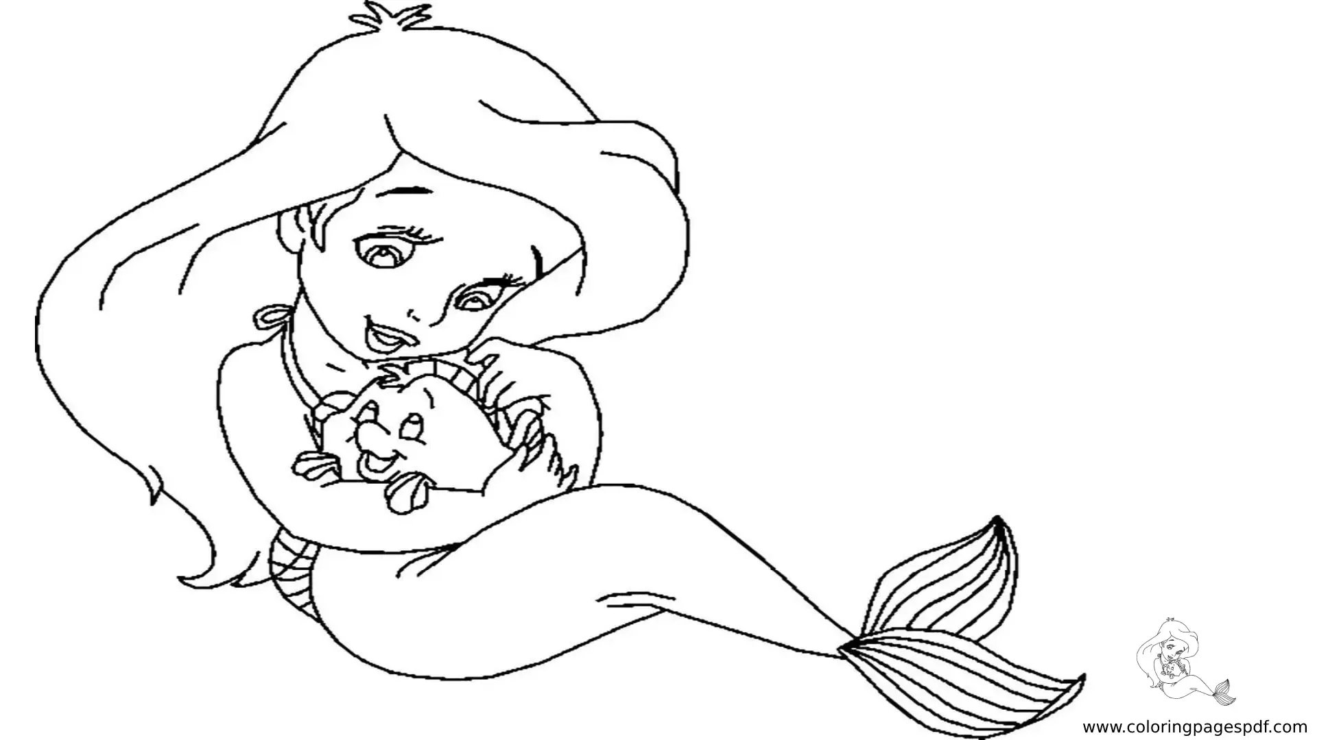 Coloring Pages Of Ariel As A Kid