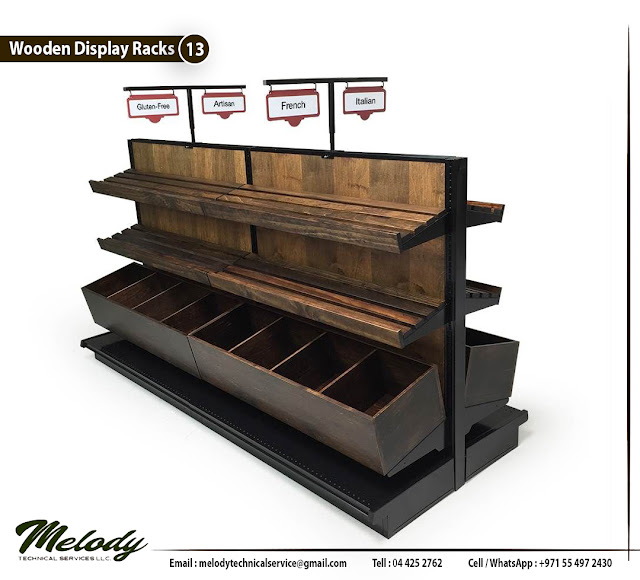 Wooden Bakery Display | Supermarket Rack in UAE