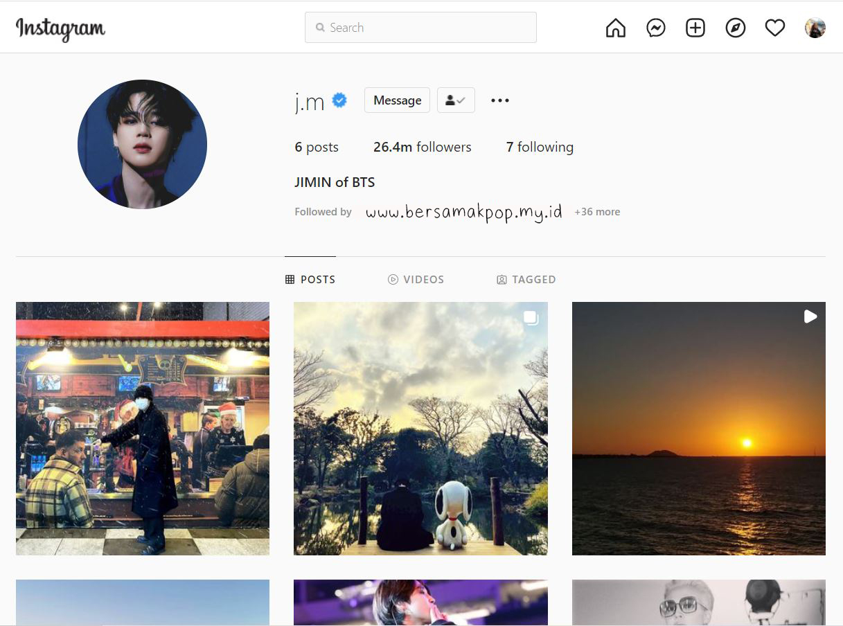 Nama Akun Instagram Resmi Member BTS