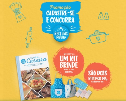 Cadastro grátis receitas Nestlé concorra Kit