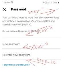instagram ka password kaise change kare