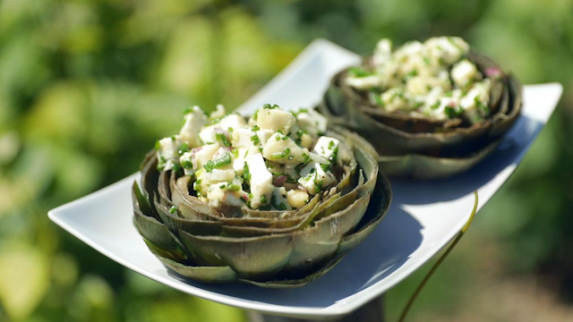 Artichauts du Laonnois farcis au chèvre