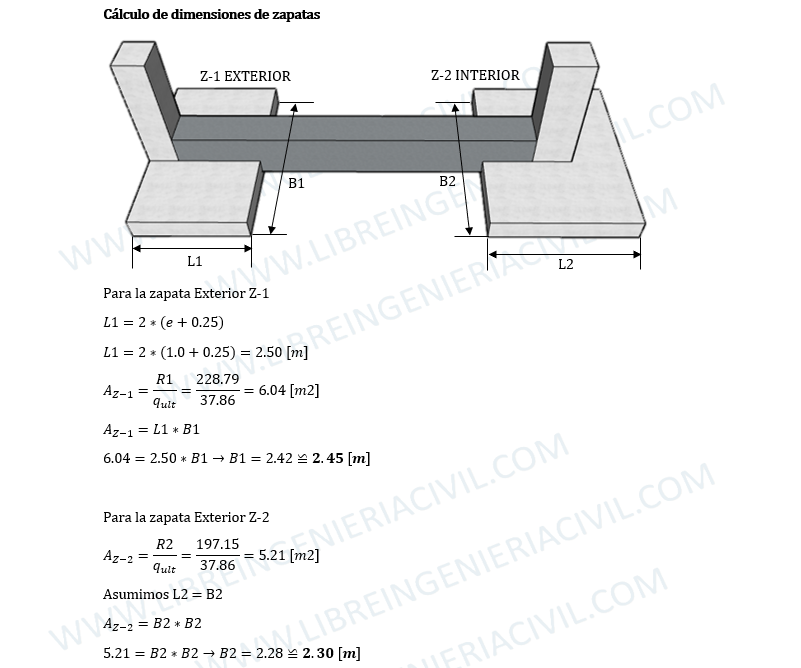 Procedimiento para calcular dimensiones y acero en vigas de cimentacion