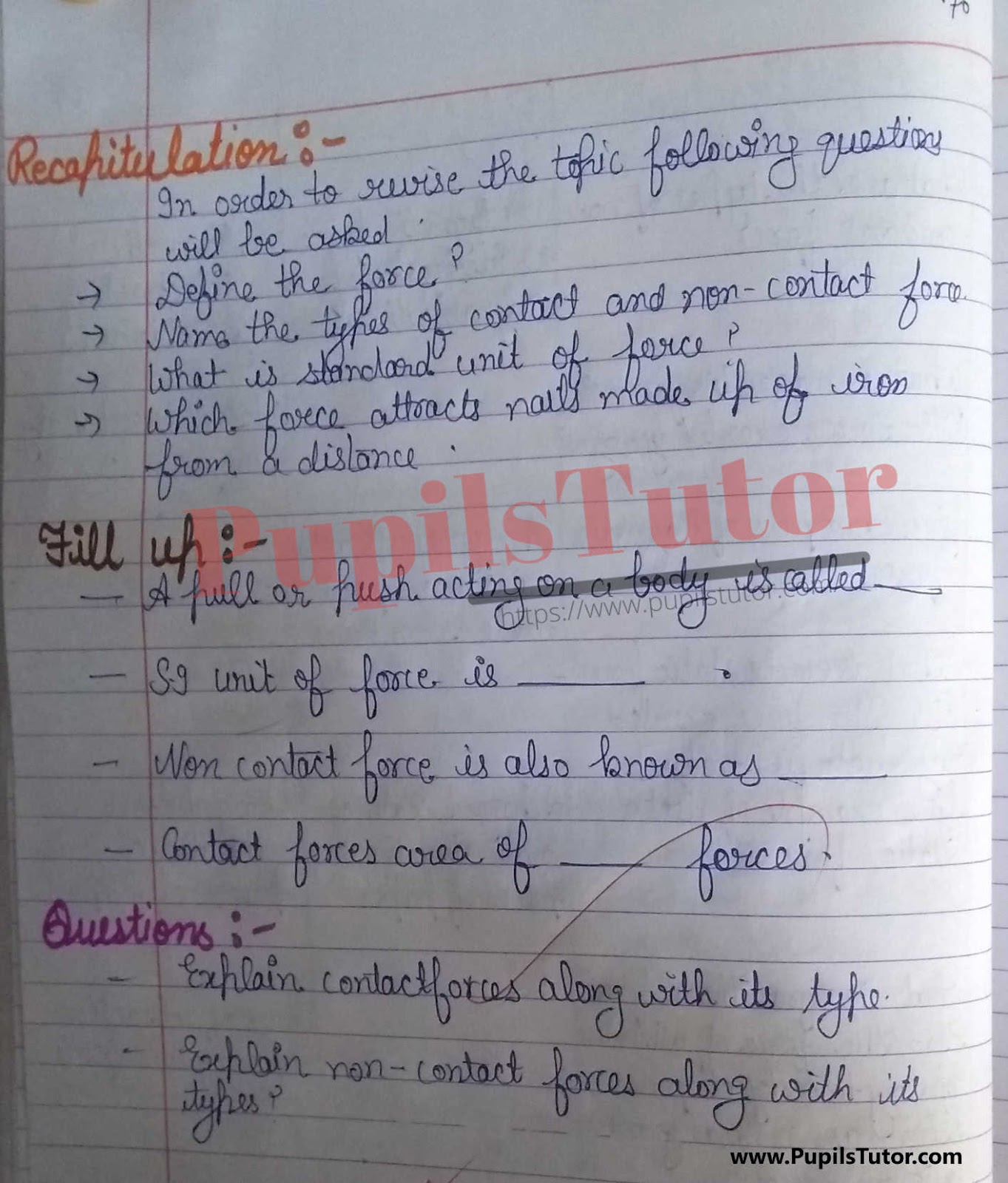 B.Ed Science Lesson Plan For Class 9 PDF On Force  – [Page 6] – pupilstutor.com