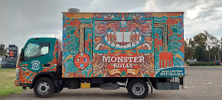 Monster Rolls food truck mural in Campbelltown.