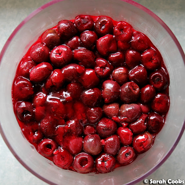 Cherry and cherry jelly layer