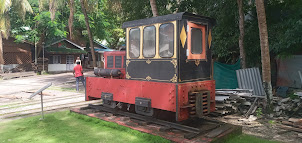 Vintage Tram exhibit on " Chatham Saw Mill " Industrial compound.