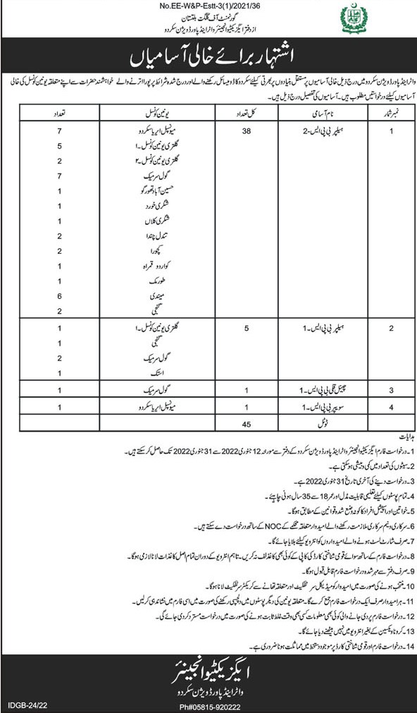 Water and Power Department Jobs 2022 – Government Jobs 2022