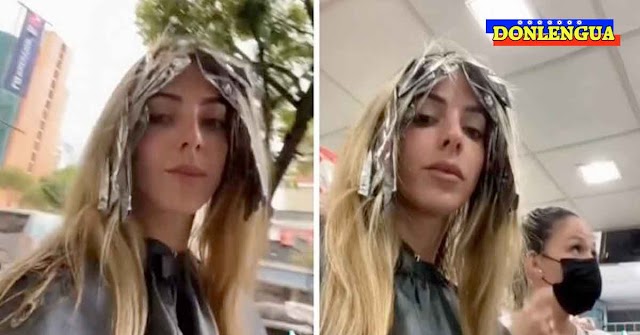 NICHE? | Corina Smith salió a la calle con papel aluminio en la cabeza