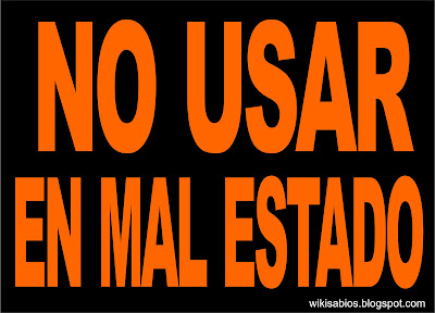 no usar en mal estado letrero imagen