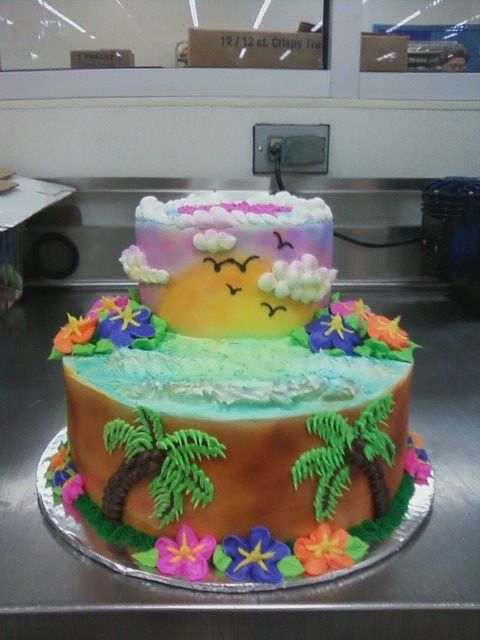 hawaiian birthday cakes