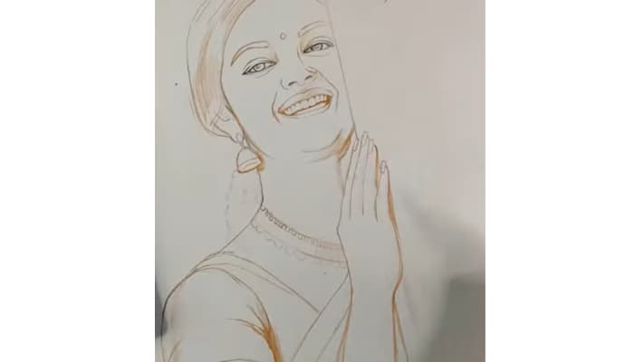 04-Keerthi Suresh Pencil Sketch