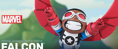 Captain America Sam Wilson (The Falcon) Animated Marvel Mini Statue by Skottie Young x Gentle Giant