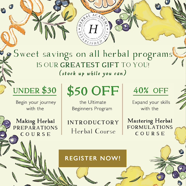 Get all Herbal Academy’s online programs discounted up to 40% off