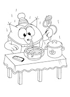 coloring page of pasta